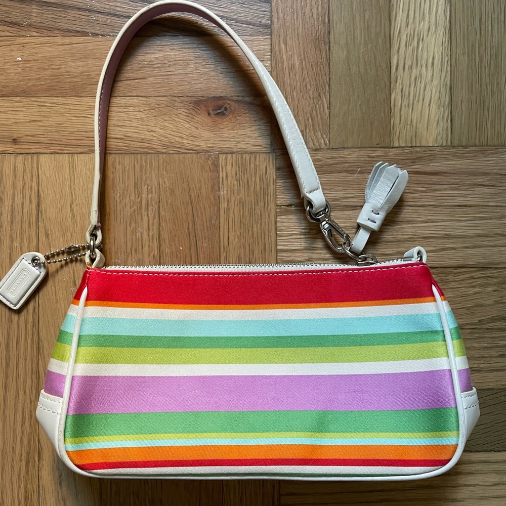 COACH Mini Striped Y2K Shoulder Bag